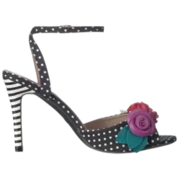Betsey Johnson Shoes - Betsy Johnson Polka Dot Floral Heels – Size 7.5